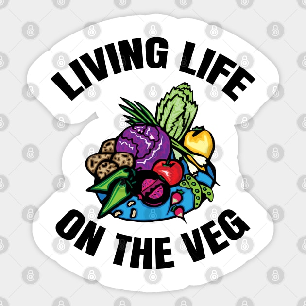 Living Life On The Veg Sticker by LunaMay